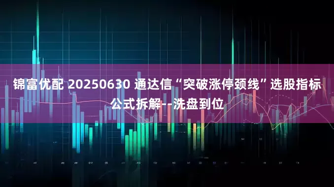 锦富优配 20250630 通达信“突破涨停颈线”选股指标公式拆解--洗盘到位