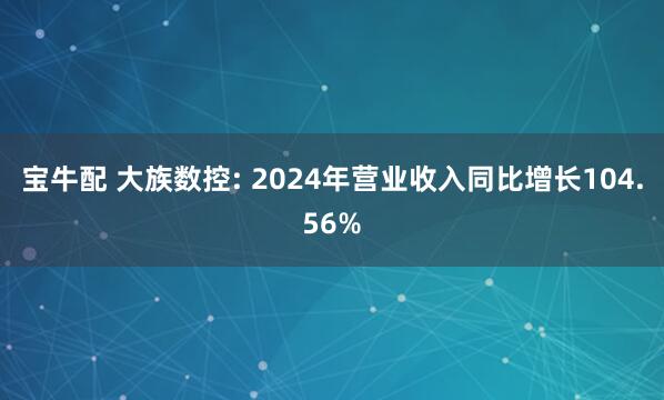宝牛配 大族数控: 2024年营业收入同比增长104.56%